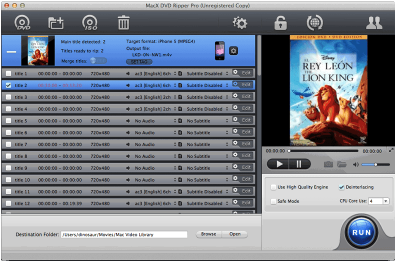 Rip Disney protected DVD on Mac