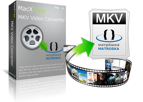 Free MKV video converter for Mac to convert MKV to AVI, MOV, MP4, FLV, YouTube, iMovie that fits iPhone, iPod, iPad, Apple TV, Blackberry.