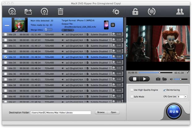 MacX DVD Ripper Pro Screenshot