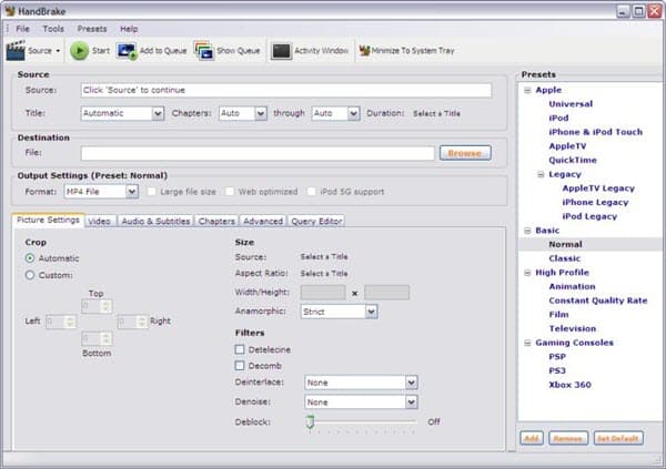 Handbrake Best Settings for DVD Rip