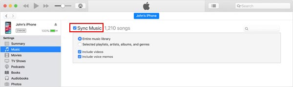 Re-Sync iTunes Music