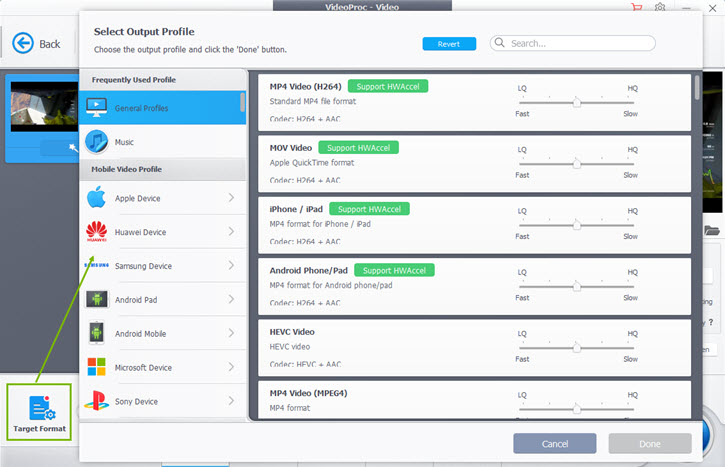 Output Profiles