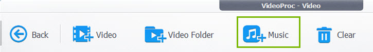 Add Music into VideoProc