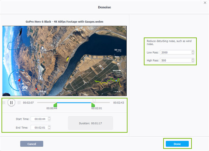 Noise Reduction Settings