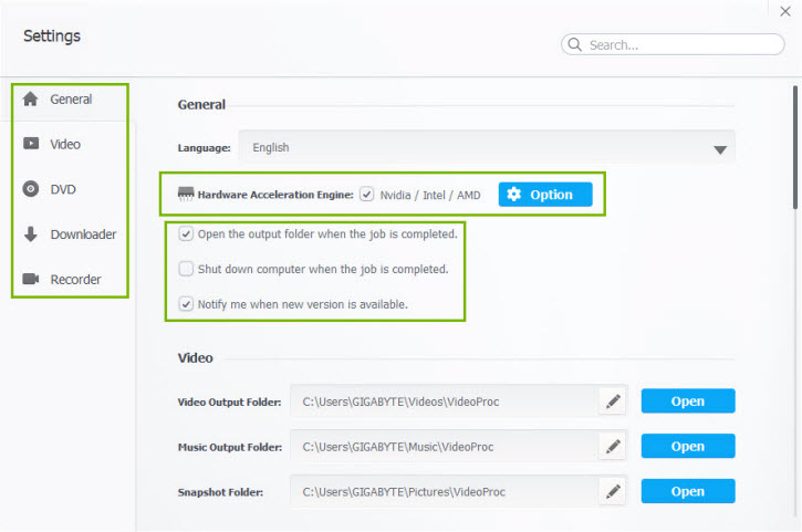 VideoProc Choose and Set Effect