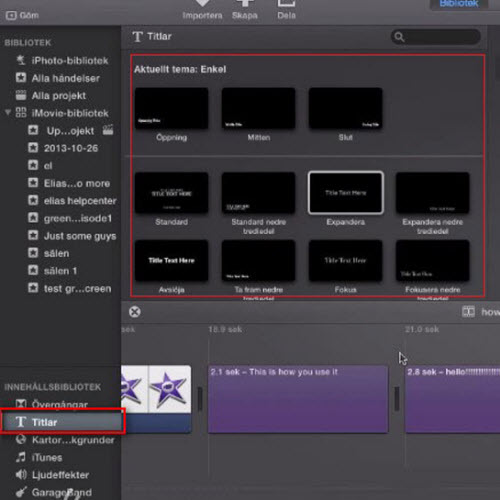 add text to imovie image