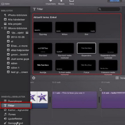 imovie captions