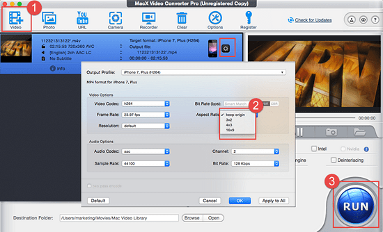 change aspect ratio online