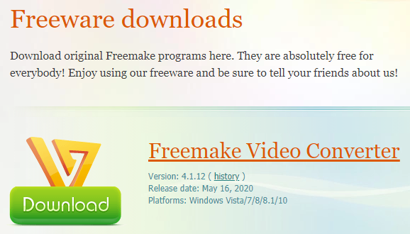 freemake video converter mac old version