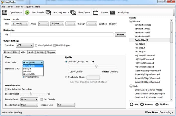 h 264 handbrake download