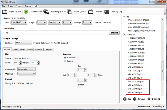 handbrake change aspect ratio youtube