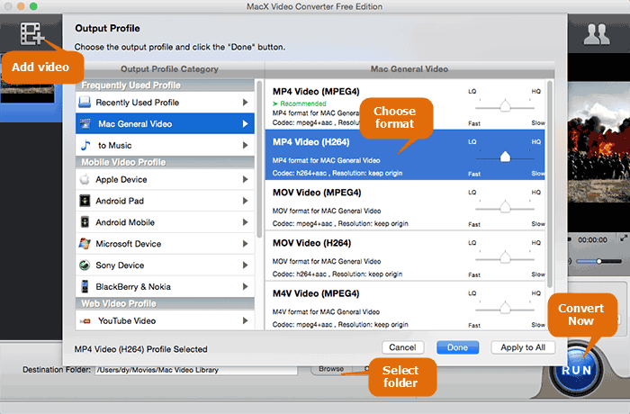 free mov to mp4 converter mac