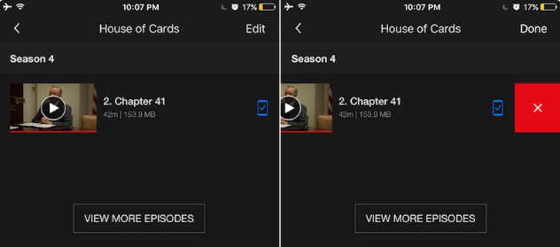 delete downloaded Netflix files