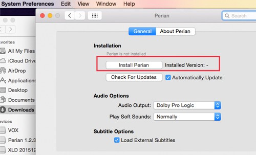 perian quicktime plug in