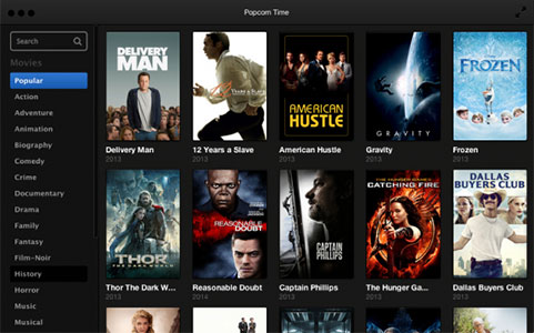 popcorn time alternatives