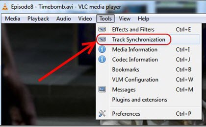 vlc audio track synchronization