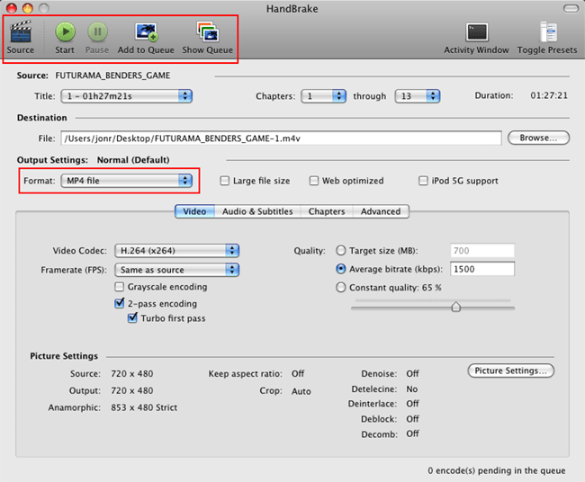 handbrake video compressor