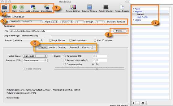 how to use handbrake mac to rip dvd