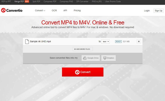 convert m4v to mp4 online free