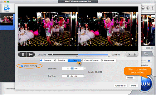 adjust resolution for video playback on mac