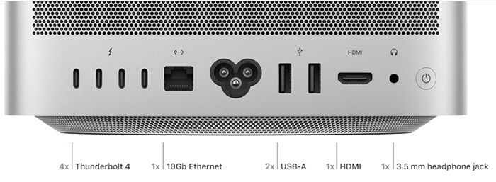 M1 Ultra Mac Studio Ports