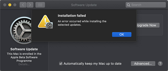 macos update stuck