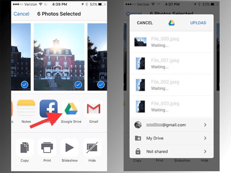 Upload Photos to Google Drive