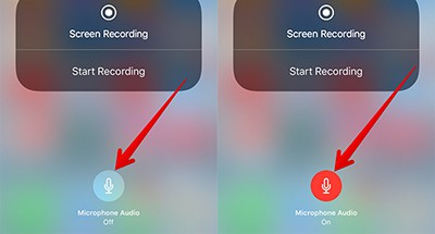 turn on screen recording audio