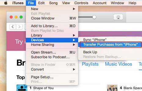 transfer music from iphone to mac with itunes