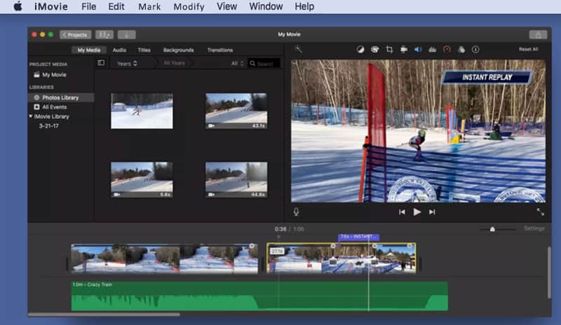 how to cut on imovie macbook